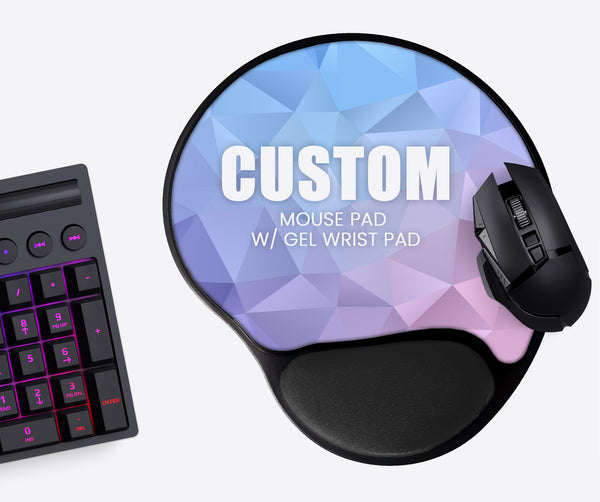 Custom Mousepad with Gel Wrist Pad (8.5x7")