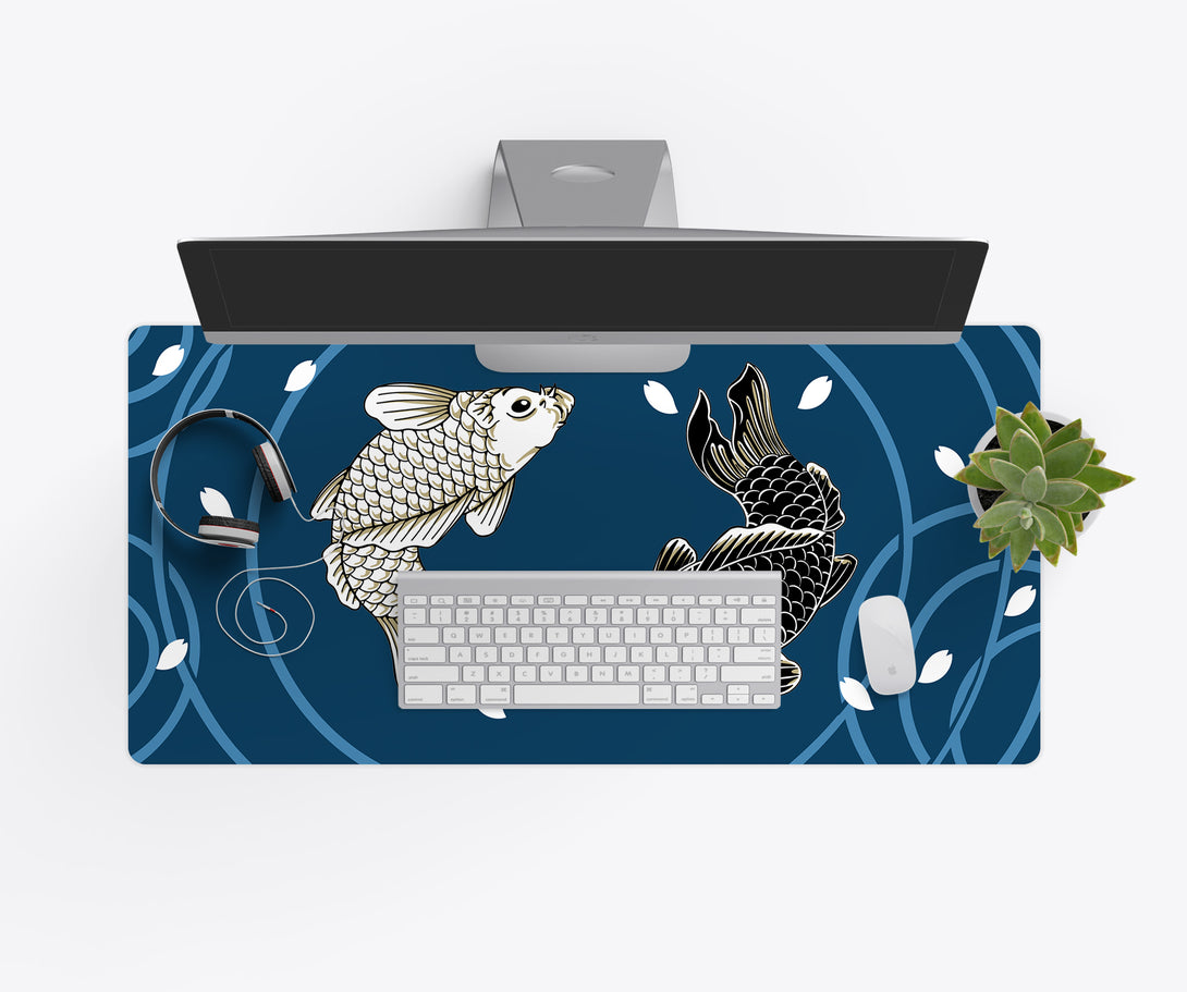 Blue Koi Desk Mat