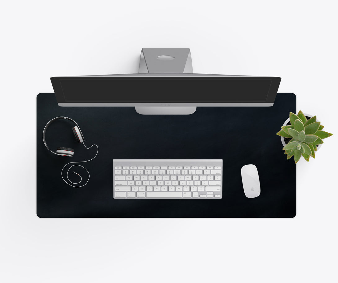 Leather Desk Mat with Keyboard & Mouse