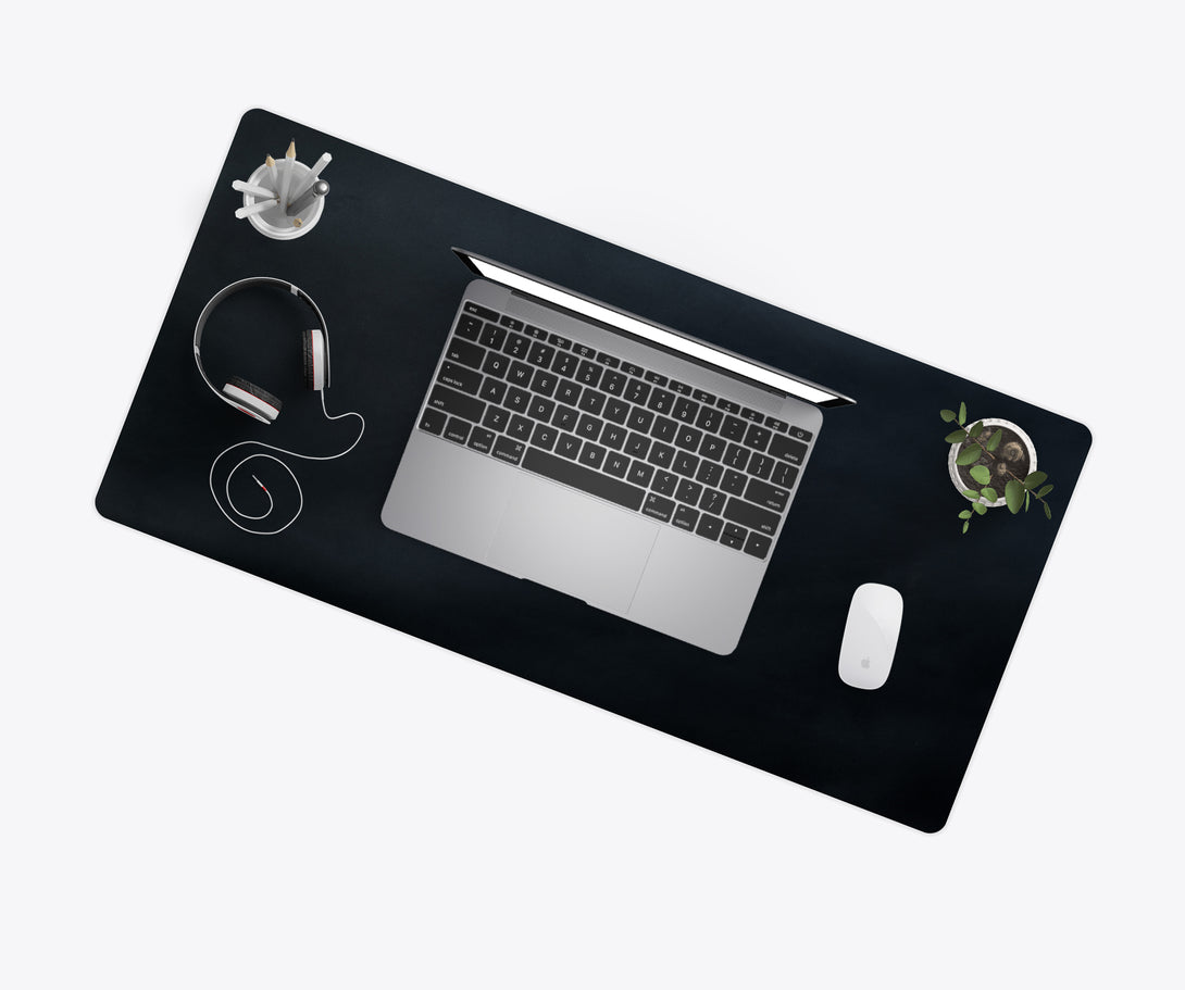 Leather Desk Mat with Laptop