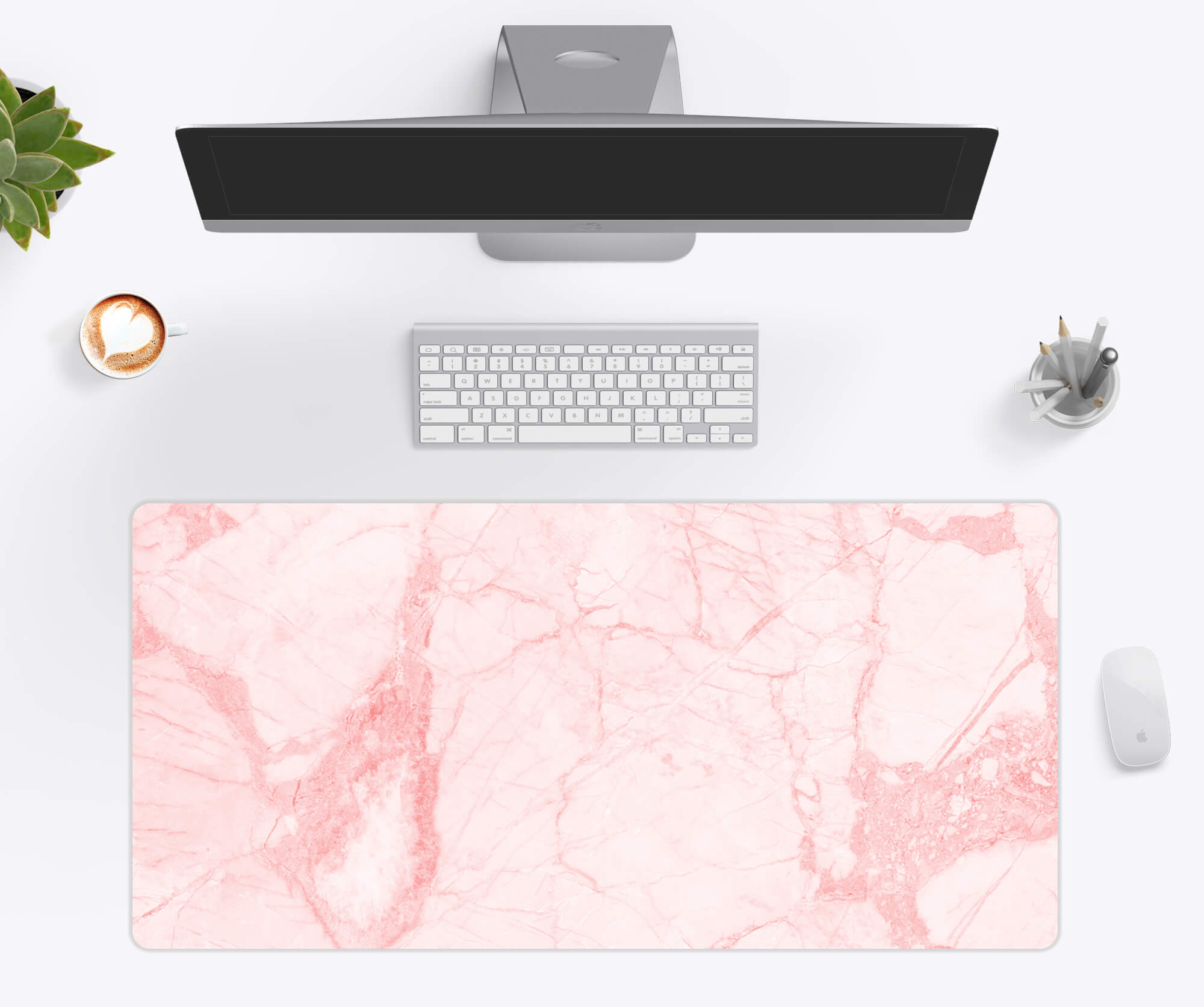 Pink Marble Desk Mat/Desk Pad