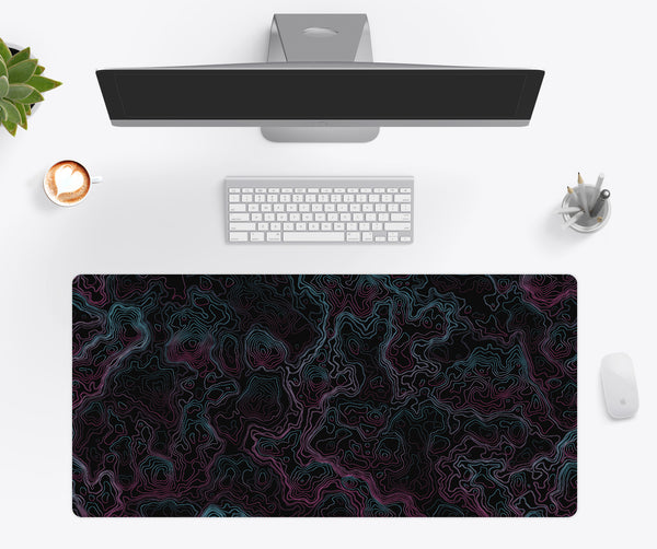 Retro Topographic Desk Mat
