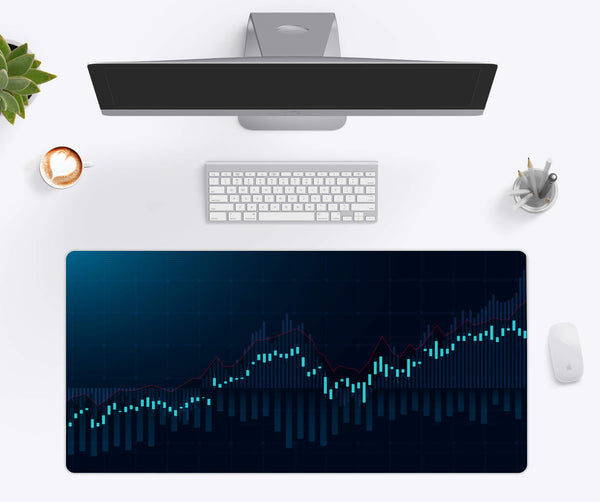 Stock Market Candlestick Desk Mat