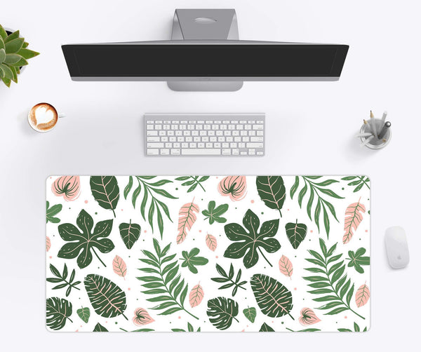 Tropical Leaves Desk Mat