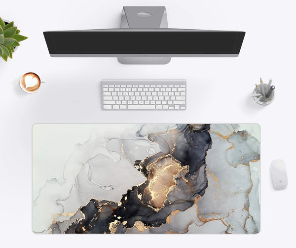 White Marble Desk Mat